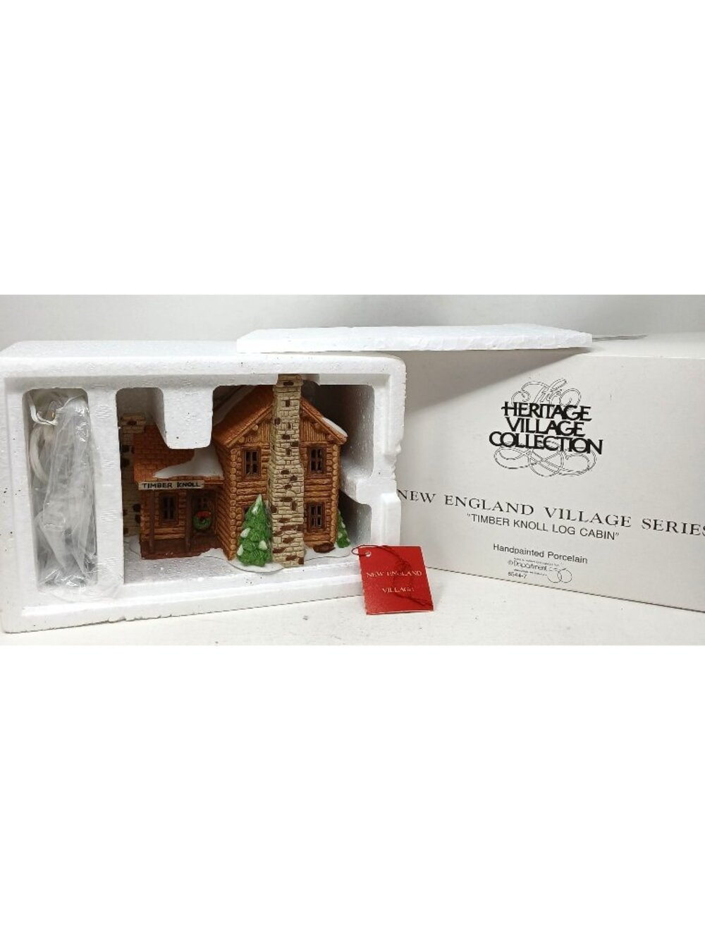 Dept 56 Timber Knoll Log Cabin New England Village Lit House W/Box VTG 1987 #GST